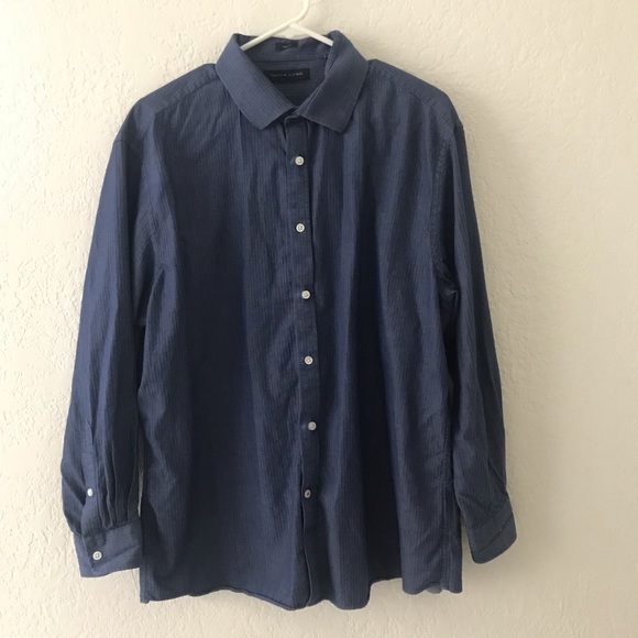 Tommy Hilfiger Other - Tommy Hilfiger Blue Slim Fit Dress Shirt Mens Size XL